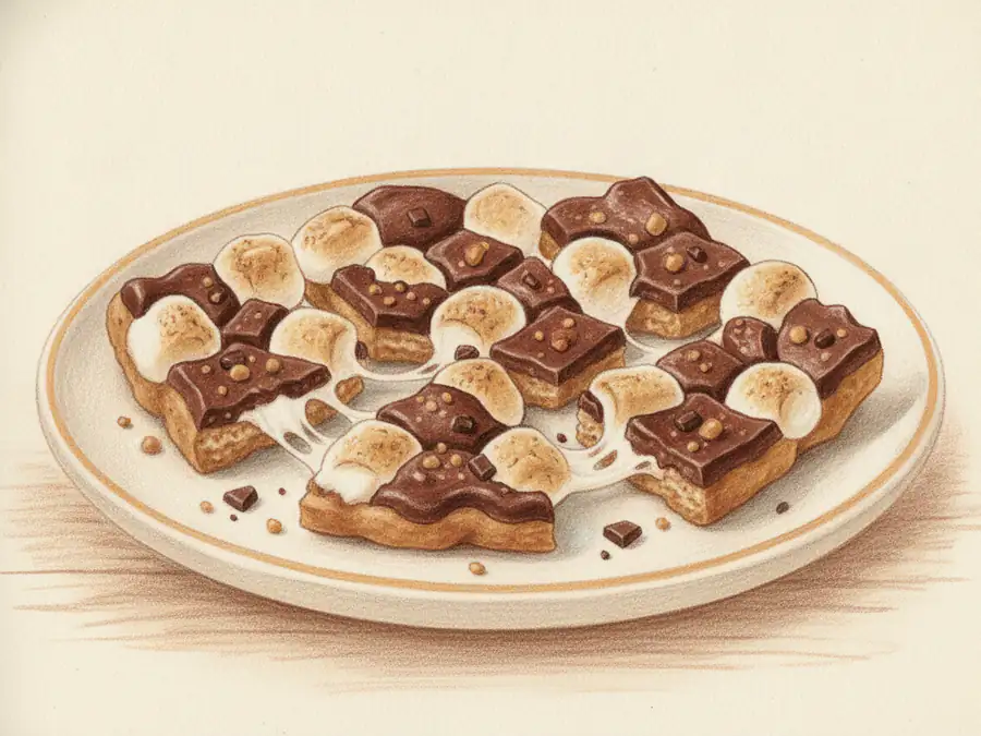 Smores Crack Bark — illustration