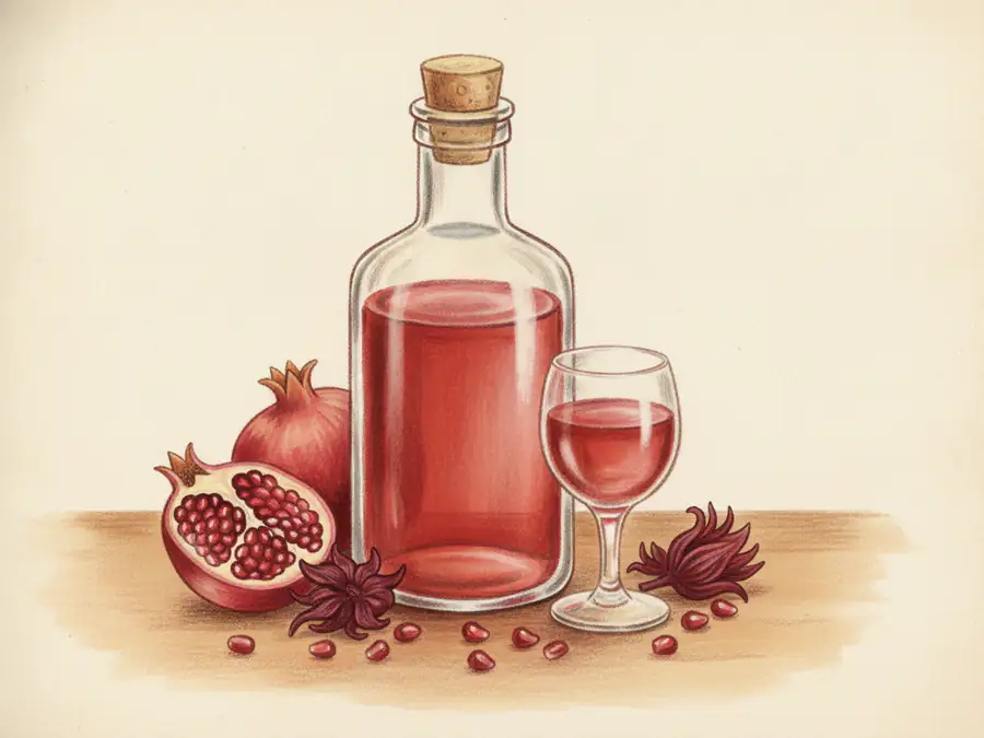 Pomegranate Cordial — illustration