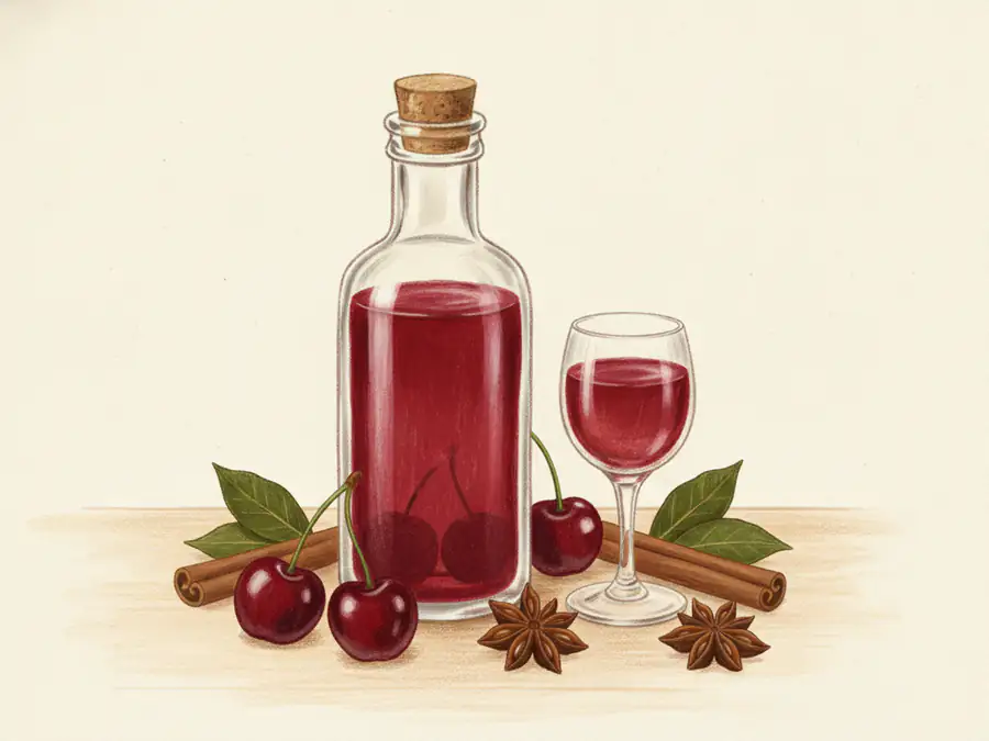 Spiced Cherry Cordial — illustration