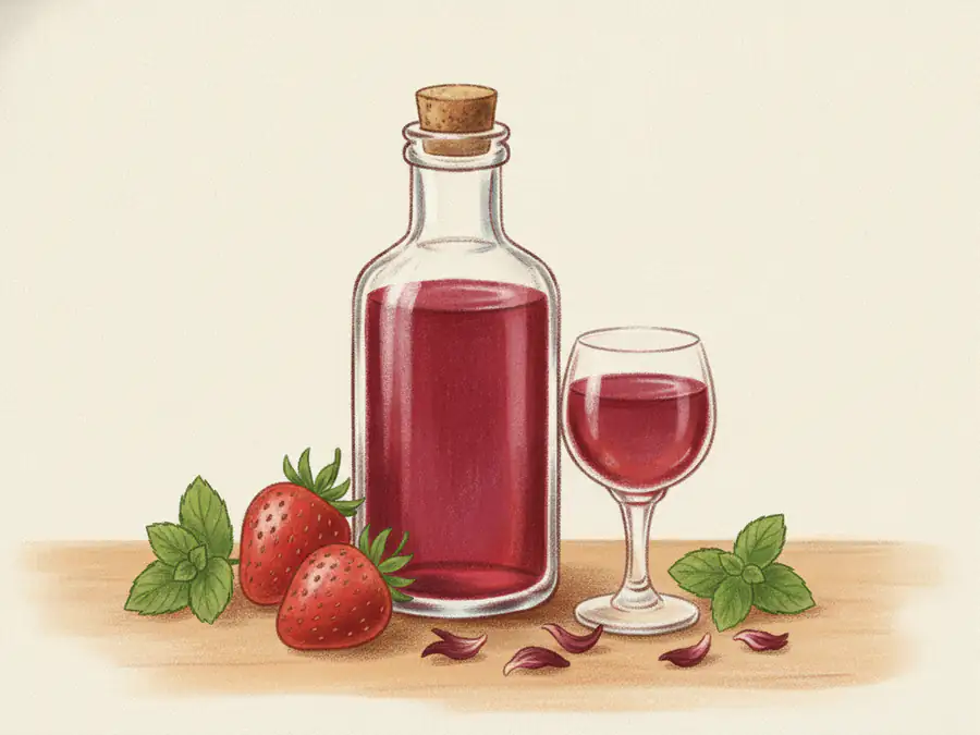 Sweet Strawberry Cordial — illustration